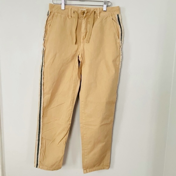 Zara tan pants stripe size 2 small - Picture 1 of 3